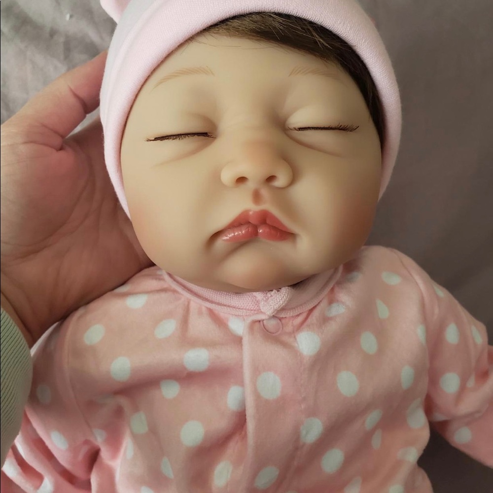 CHAREX Reborn Sleeping Baby Girl Doll Soft Vinyl Lifelike - Picture 3 of 7